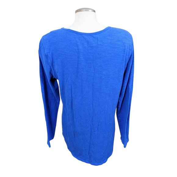 Earth Yoga Top Womens XXL Blue Organic Cotton Long Sleeve Sustainable Organic - Picture 5 of 6